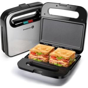 image:imageAigostar Sandwich Maker NonStick Panini Press Sandwich Maker Breakfast Grilled Cheese Maker Stainless Steel Tostadora de Pan