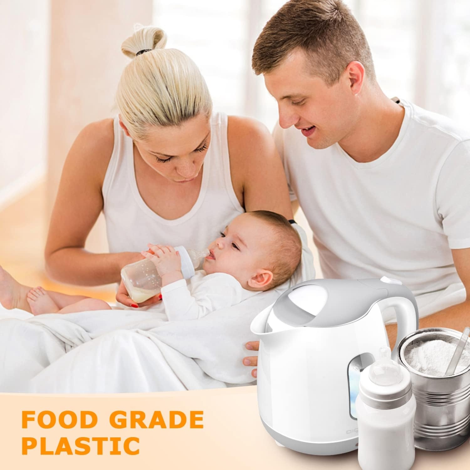 image:imageAigostar Small Electric Kettle 1L Portable Electric Tea Kettle 1100W with Automatic ShutOff and Boil Dry Protection Travel Hot Water Boiler Cordless for Making Coffee and Tea BPAFree BrownGrey