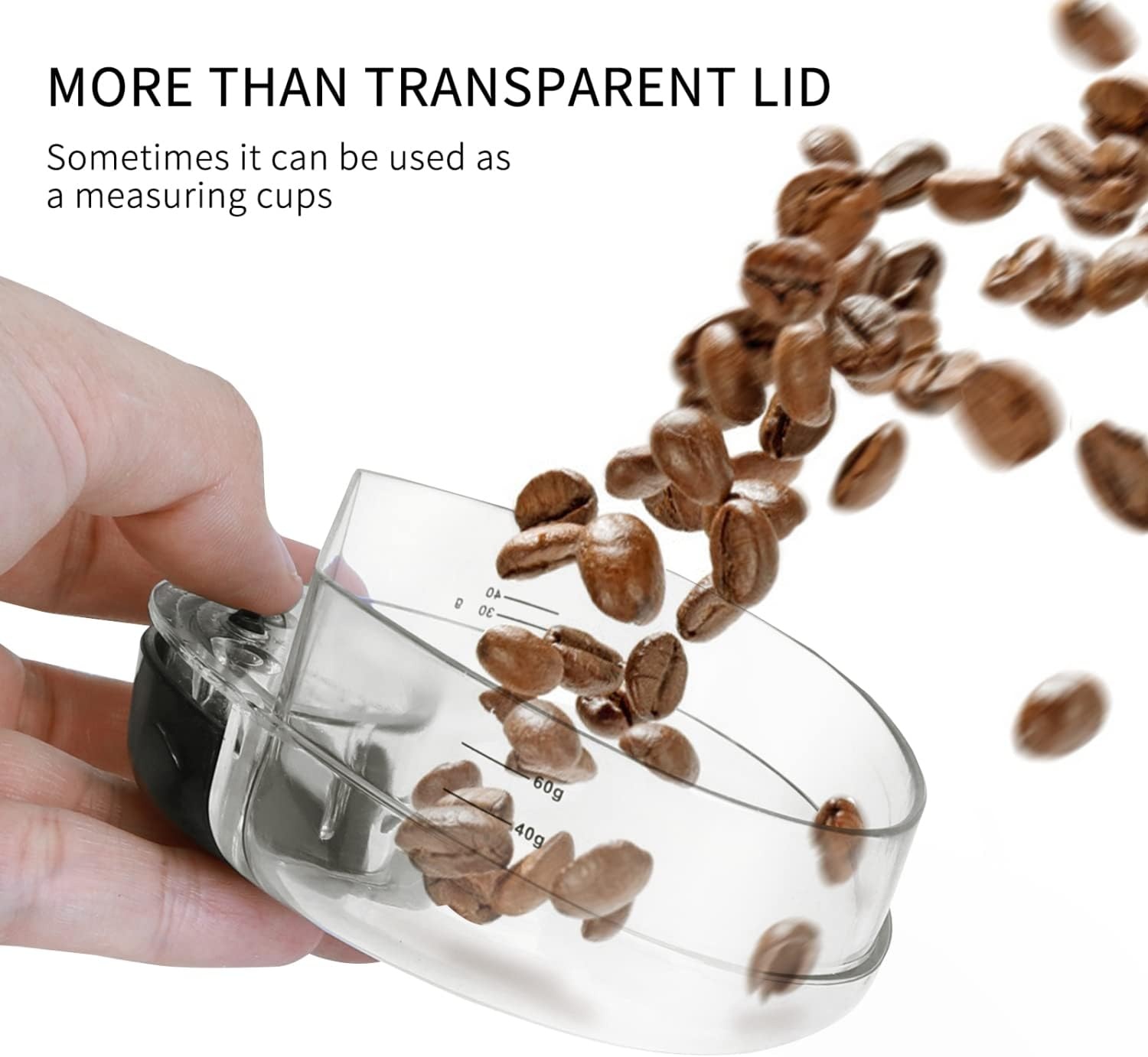 image:imageCoffee Grinder Electric 60g2oz Large Capacity Aigostar Coffee Bean Grinder Spice Grinder wOne Touch Operation Stainless Steel Blades Cleaning Brush Black