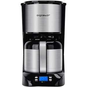 image:imageAigostar Stainless Steel Coffee Maker 8 Cup Programmable Coffee Maker with Thermal Carafe 24H Timer and Reusable Filter AntiDrip System Drip Coffee Maker with Quick Brew Technology Black