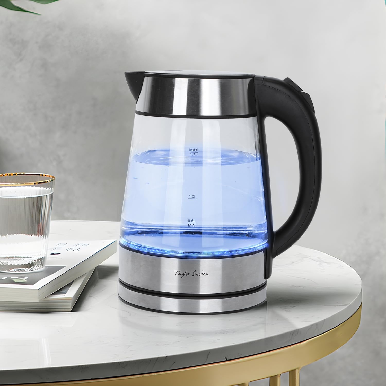 image:imageTaylor Swoden Glass Hot Water Kettle Electric for Tea and Coffee 17 Liter Fast Boiling Electric Kettle Cordless Water Boiler with Auto Shutoff amp Boil Dry Protection18 Quarts