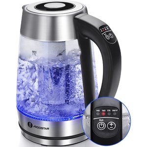 image:imageAigostar Electric Kettle Tea Kettle with Temperature Control and Tea Infuser 1500W Hot Water Kettle with Variable Temperature Keep Warm Function LED Indicator Light Change Auto ShutOff 17LBlack