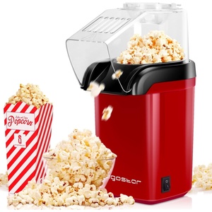 image:imageAigostar Popcorn Maker Machine Hot Air Popcorn Popper with Measuring Cup amp Popcorn Bag 2 Minutes Fast BPAFree No Oil Healthy Snacks for Kids Adults ETL Certificated 1200W Red