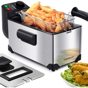 image:imageAigostar Deep Fryer Electric Deep Fat Fryers with Baskets 3 Liters Capacity Oil Frying Pot with View Window ETL Certificated 1650W Ushas